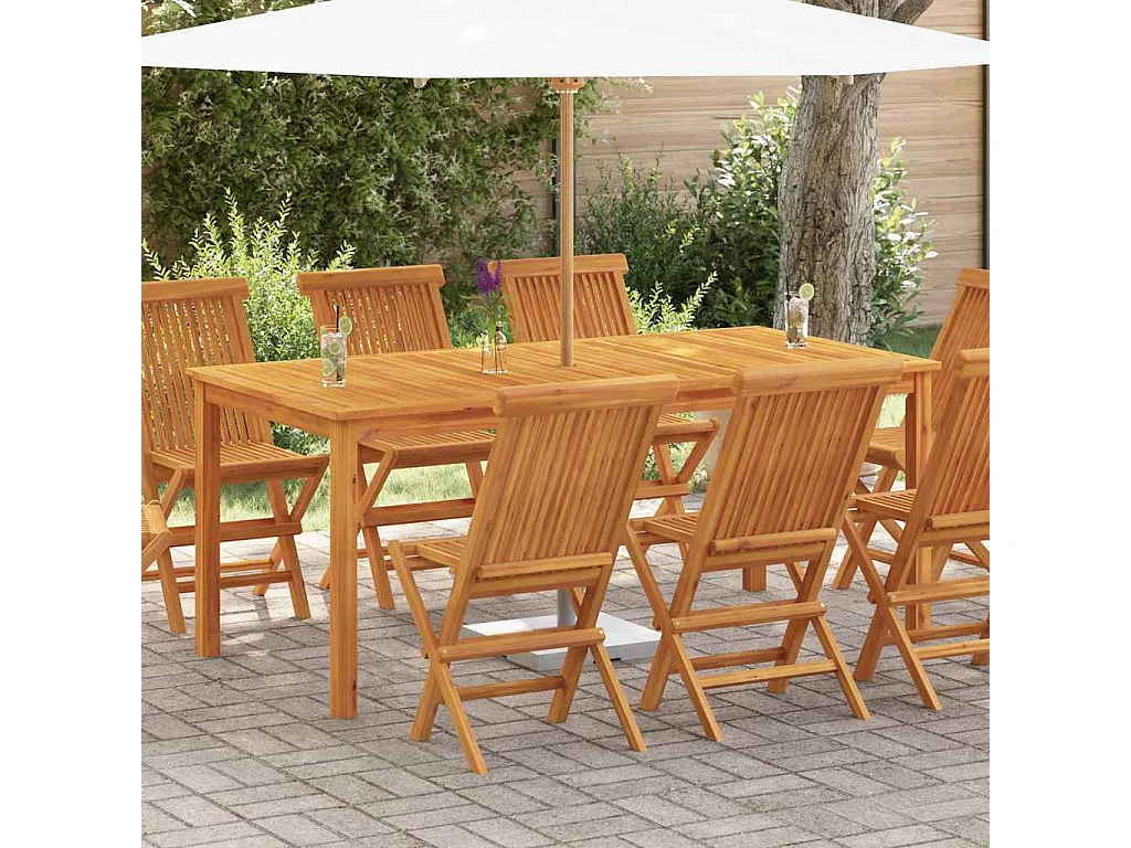 Tavolo da Pranzo da Giardino 180x90x75 cm Legno Massello Acacia