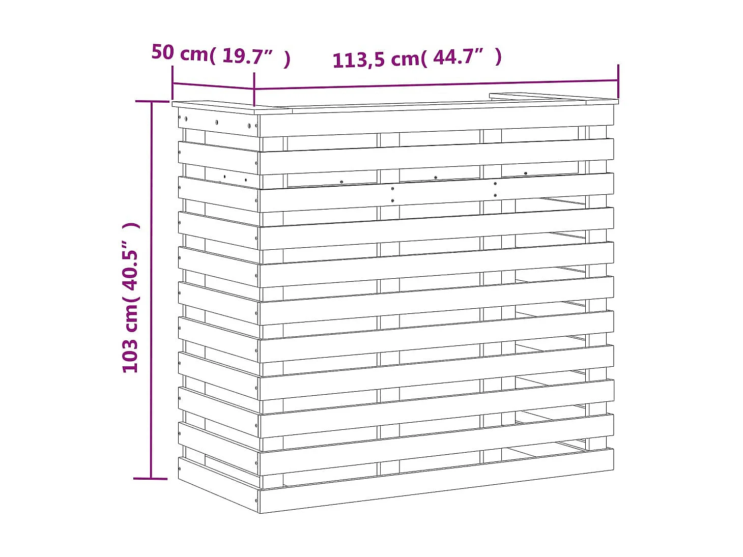Table de bar d'extérieur cire marron bois massif de pin