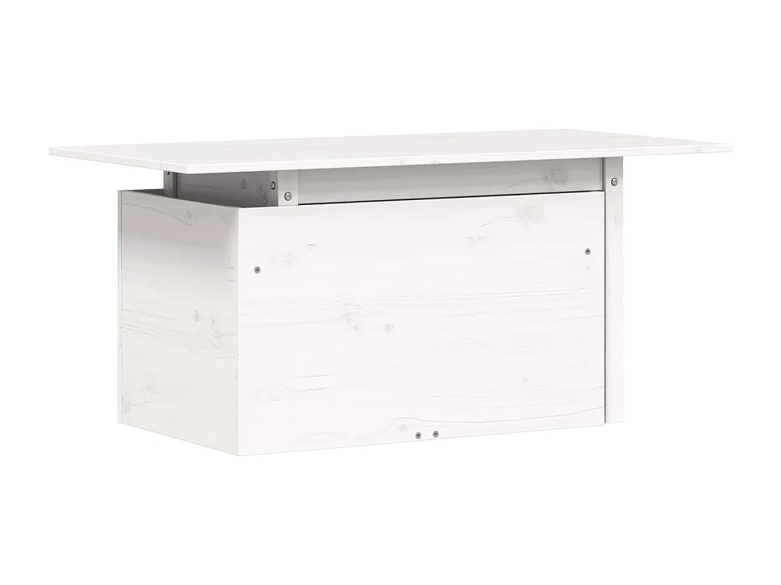 Tuintafel 100x50x75 cm massief grenenhout wit