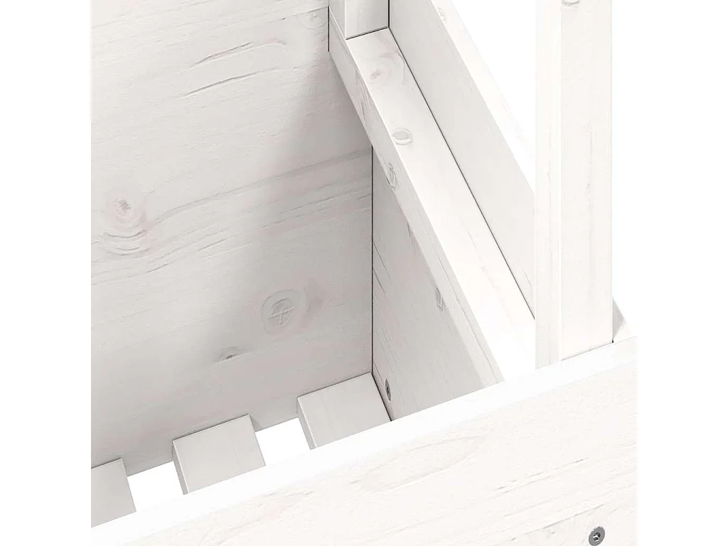 Tavolo da Giardino Bianco 100x50x75cm in Legno Massello di Pino