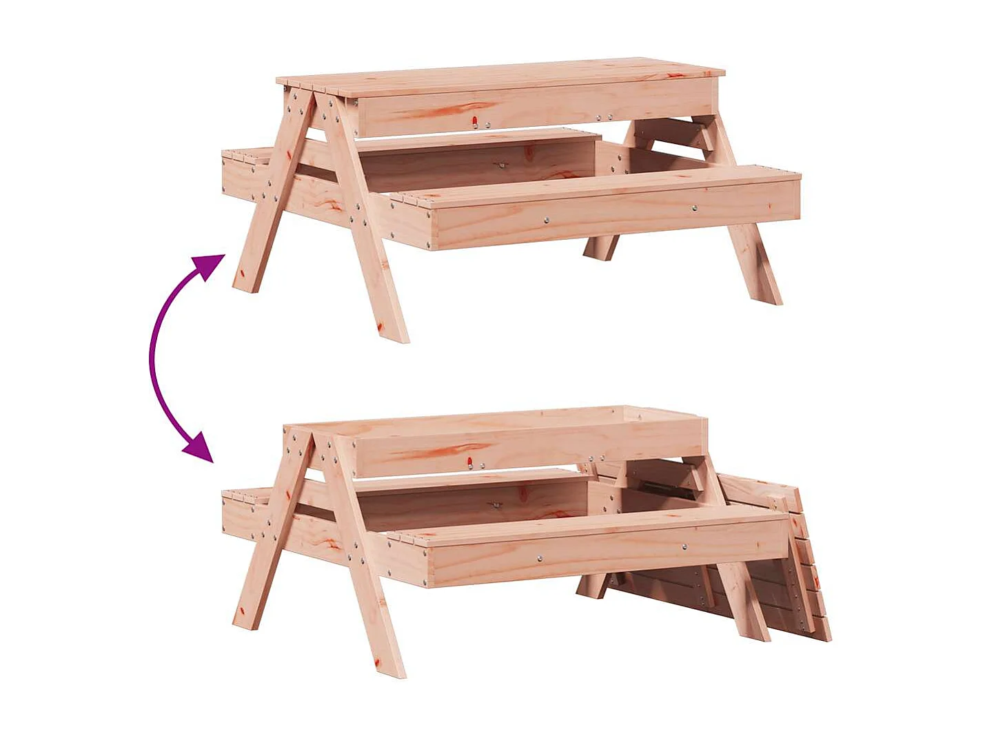 Table de pique-nique et bac à sable enfants bois massif douglas