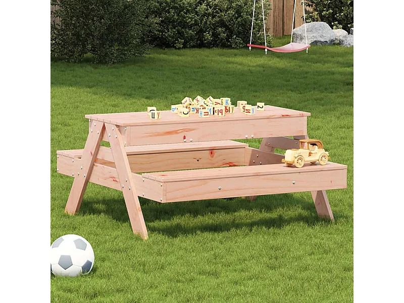 Table de pique-nique et bac à sable enfants bois massif douglas