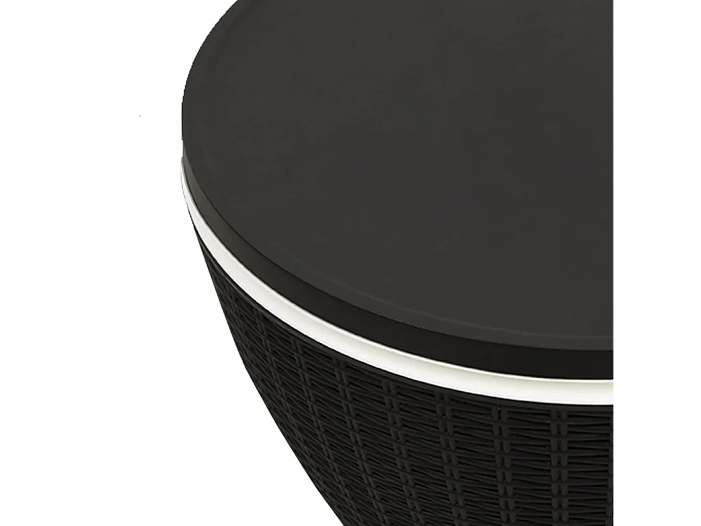 Table à glacière 3 en 1 noir polypropylène