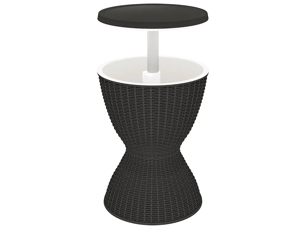 Table à glacière 3 en 1 noir polypropylène