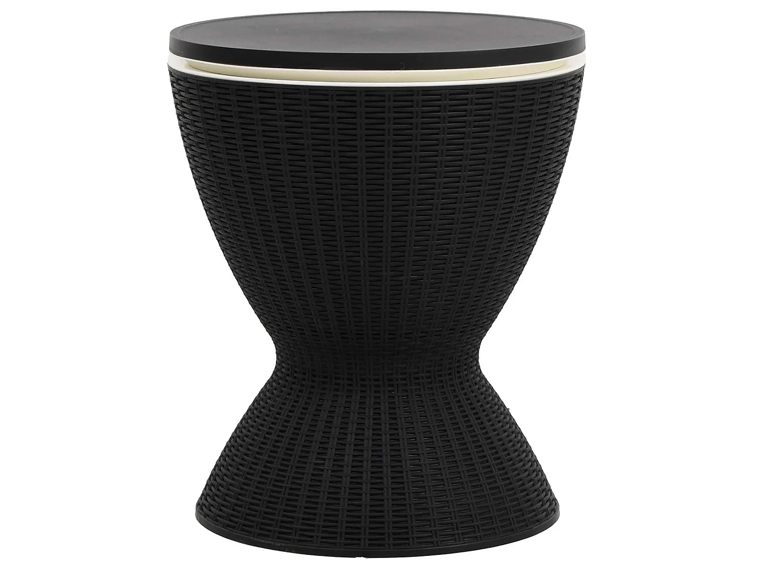 Table à glacière 3 en 1 noir polypropylène