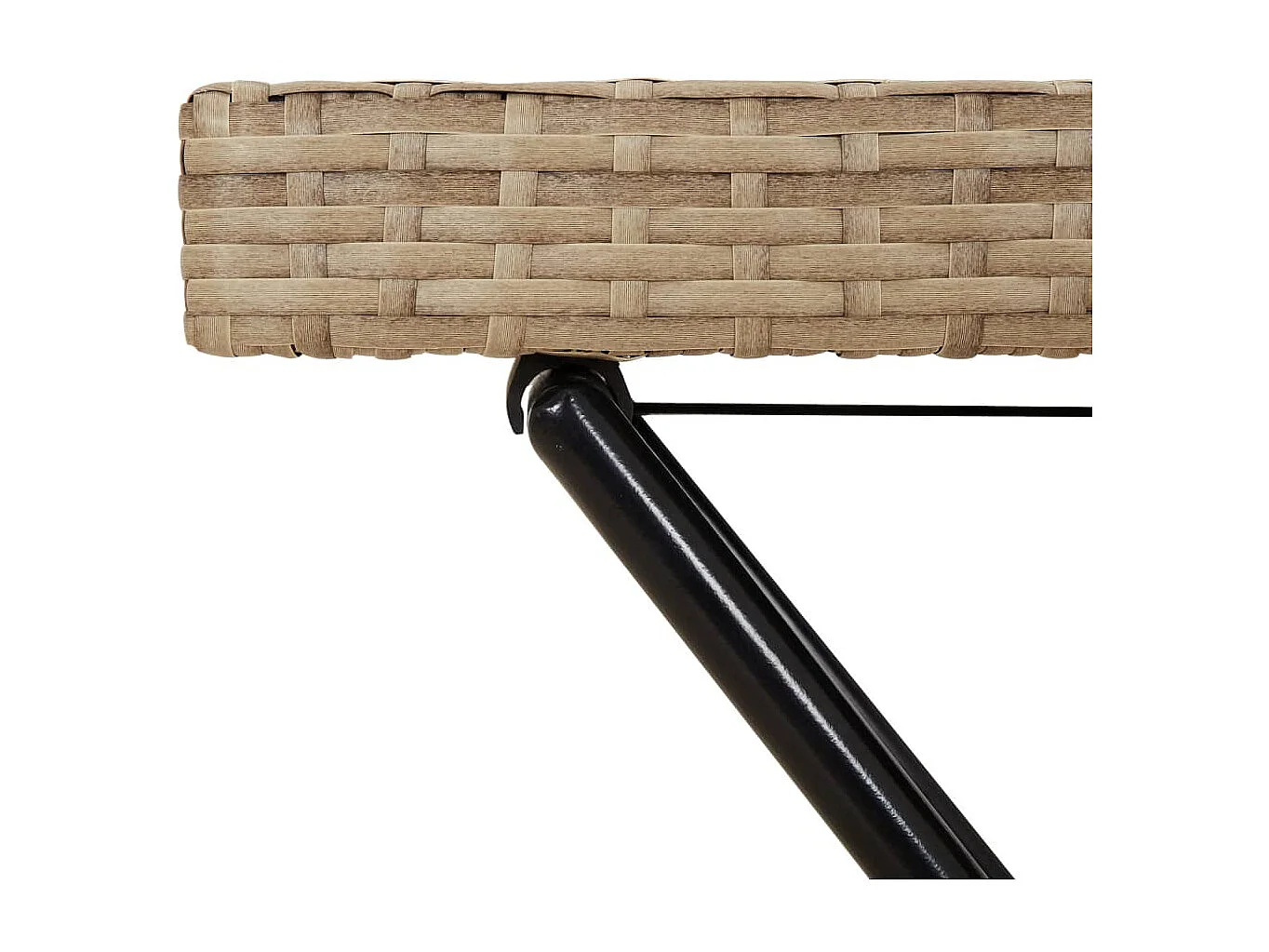 Dienbladtafel inklapbaar 65x40x75 cm poly rattan beige