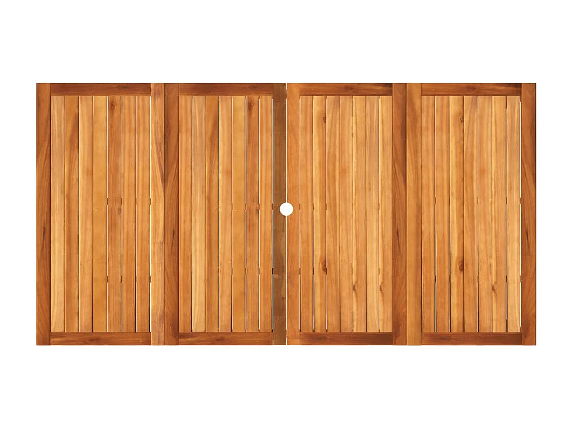 Mesa de jardim 180x90x75 cm vime PE e madeira de acácia preto