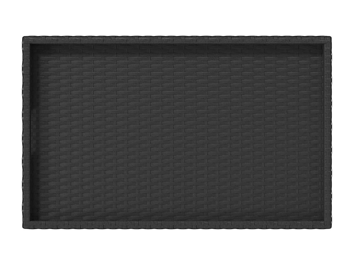 Tabletttisch Klappbar Schwarz 65x40x75 cm Poly Rattan