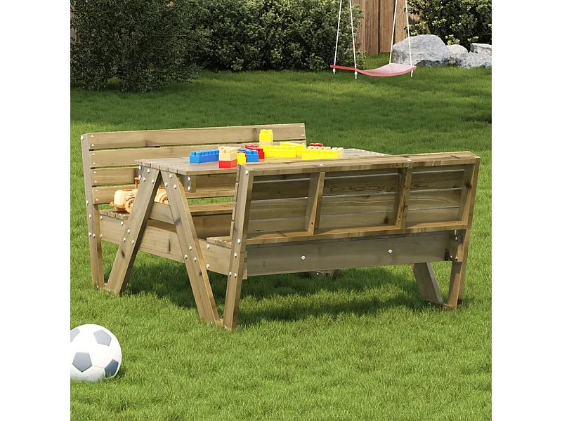 Table de pique-nique pour enfants bois de pin imprégné