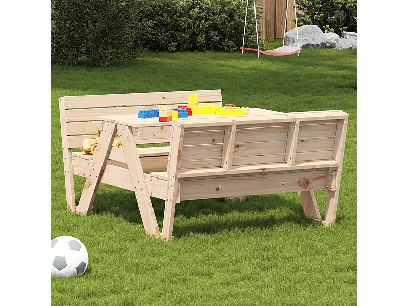 Table de pique-nique pour enfants 88x122x58 cm bois massif pin