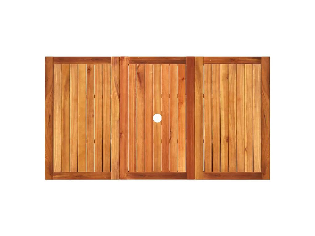 Gartentisch Schwarz 140x80x75 cm Poly Rattan Akazienholz