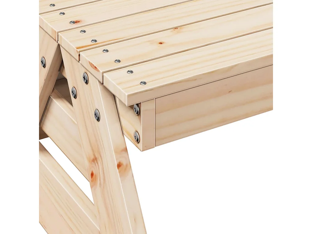 Tavolo da Picnic per Bambini 88x97x52 cm Legno Massello di Pino