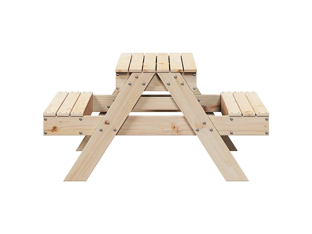 Table de pique-nique avec bac à sable pour enfants pin massif