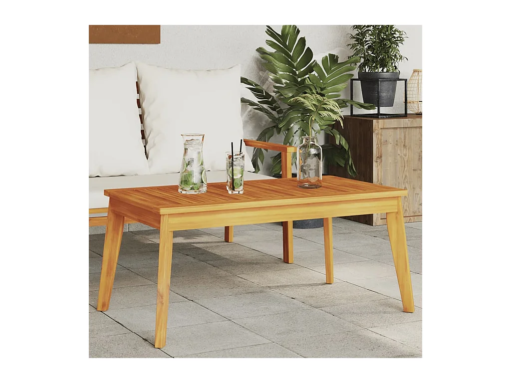 Table à manger de jardin 100x55x45 cm bois massif d'acacia