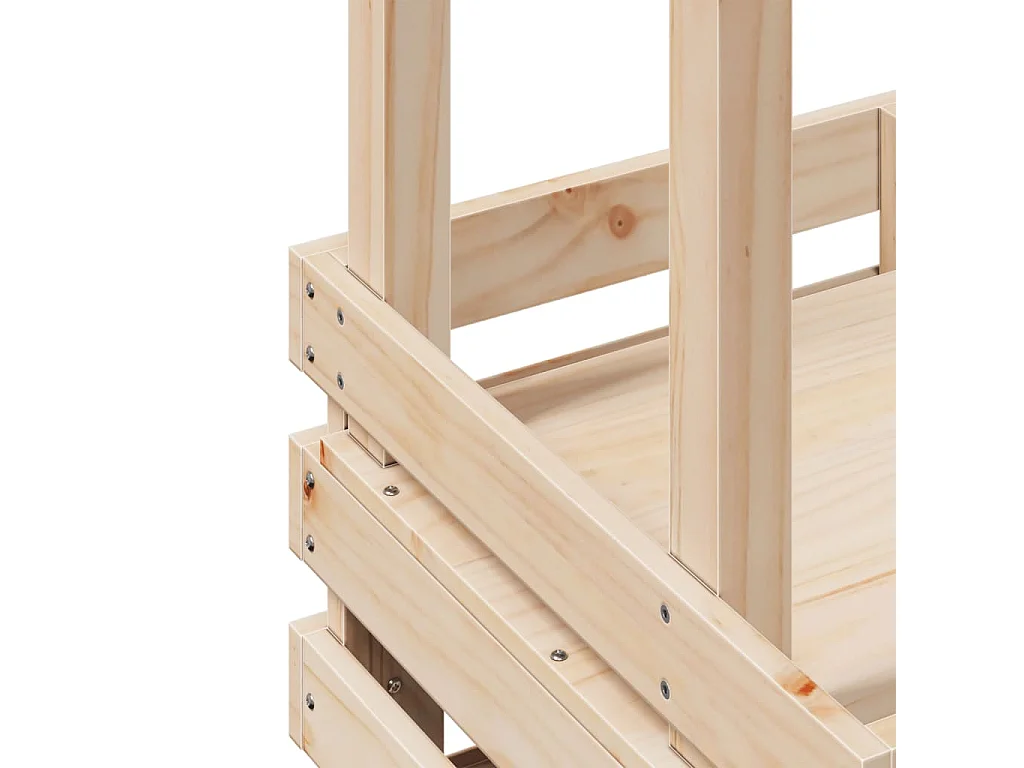 Mesa de bar de jardín con techo madera maciza 112,5x57x195,5 cm