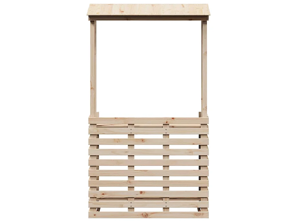 Mesa de bar exterior c/ telhado 112,5x57x195,5cm madeira maciça