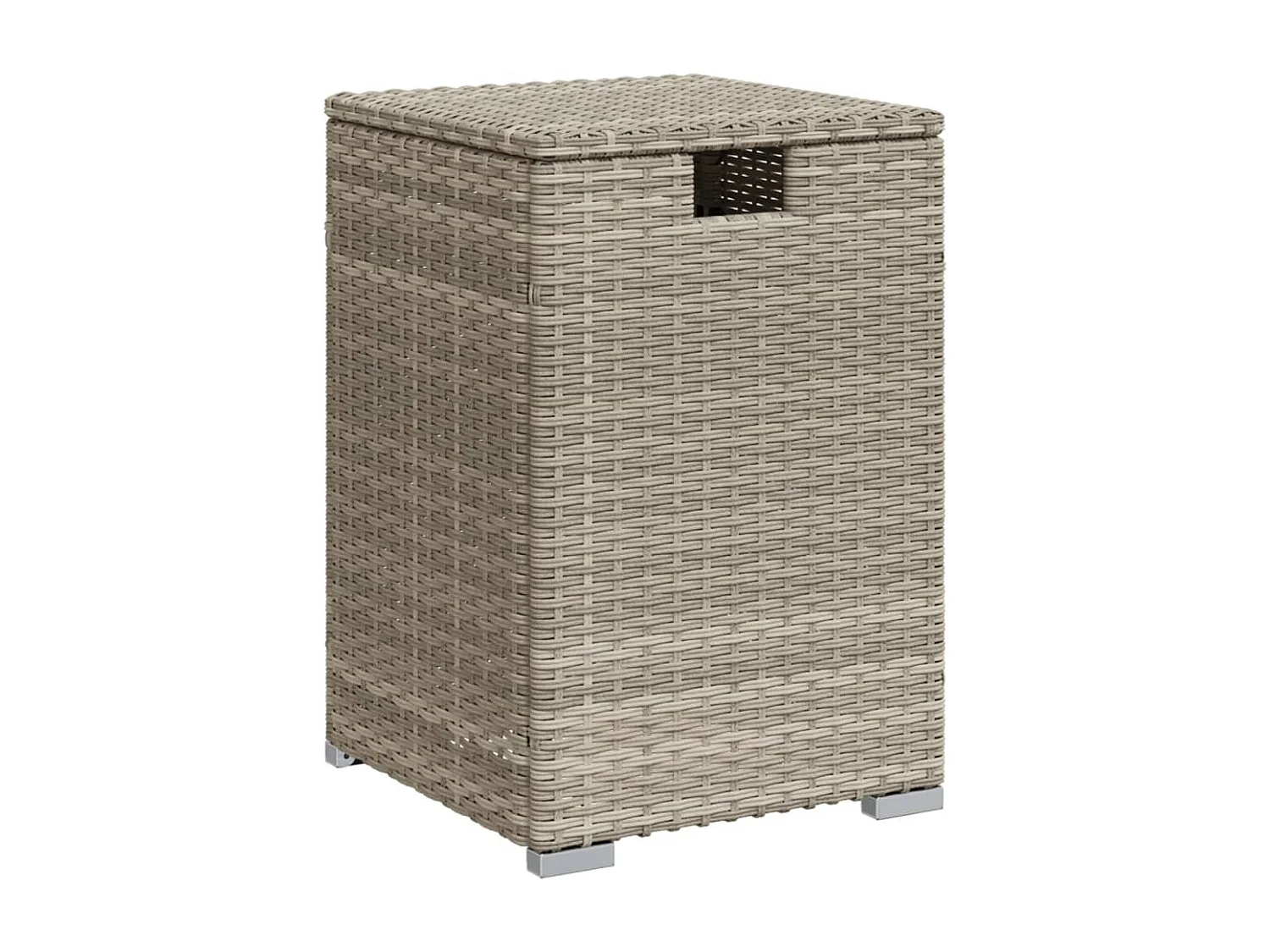 Tavolo Serbatoio Propano Grigio Chiaro 40x40x60 cm Polyrattan