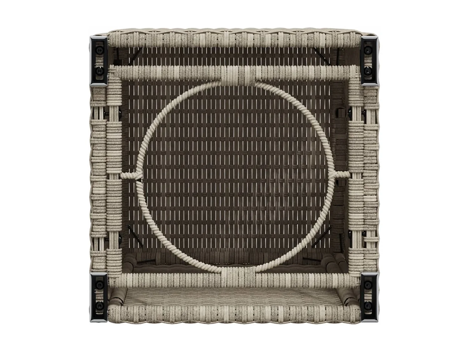 Tavolo Serbatoio Propano Grigio Chiaro 40x40x60 cm Polyrattan