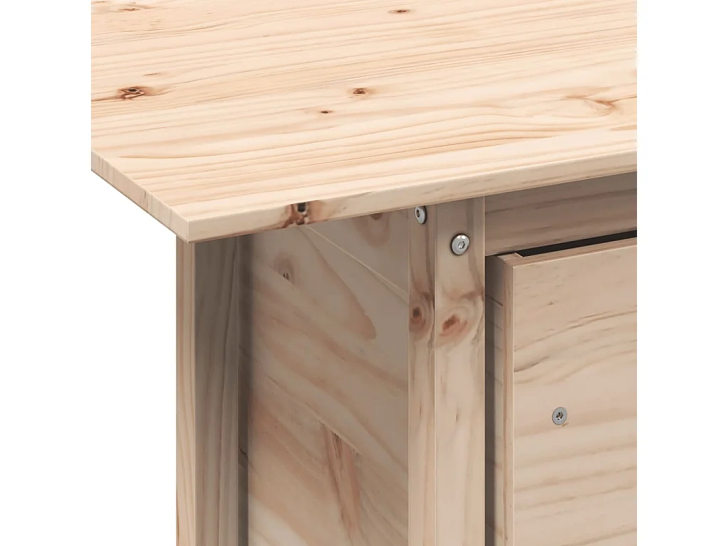 Table de jardin 100x50x75 cm bois massif de pin