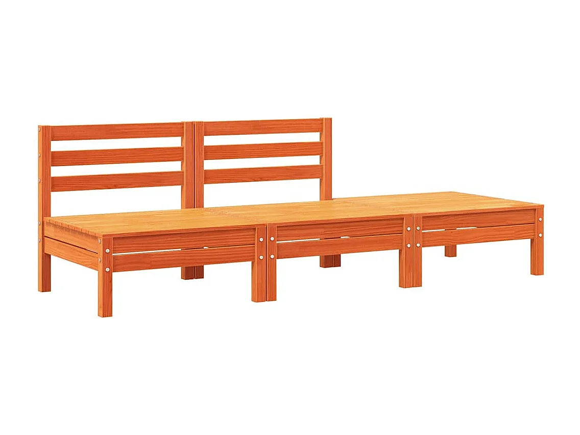 Canapé de jardin avec coussins et repose-pied 2 places