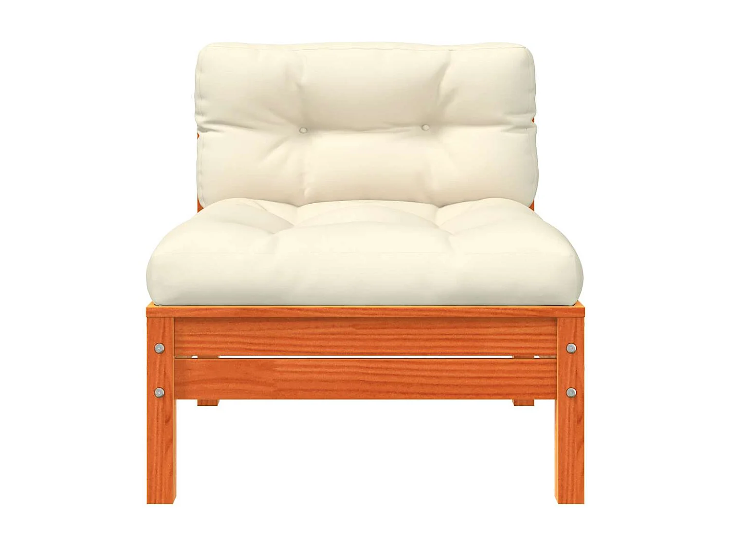 Canapé de jardin avec coussins et repose-pied 2 places