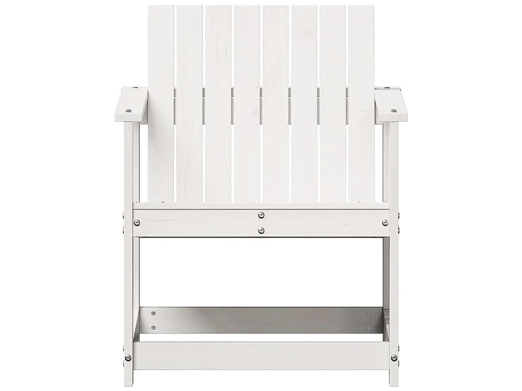 Chaise de jardin blanc 62x56x77 cm bois de pin massif