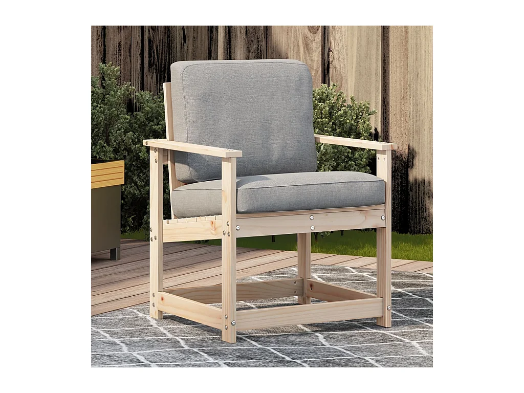 Chaise de jardin 62x56x77 cm bois de pin massif