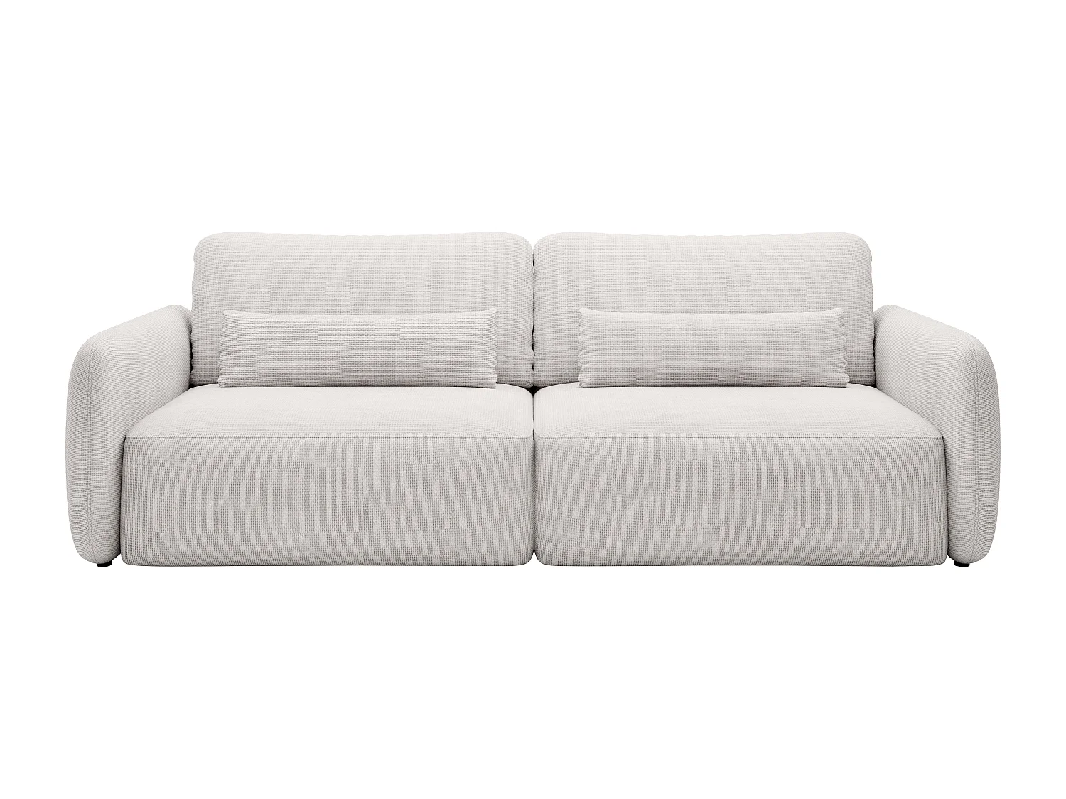 3-sits bäddsoffa i beige strukturtyg VOPOZA