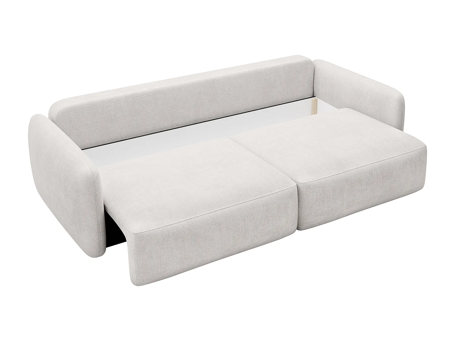 3-sits bäddsoffa i beige strukturtyg VOPOZA