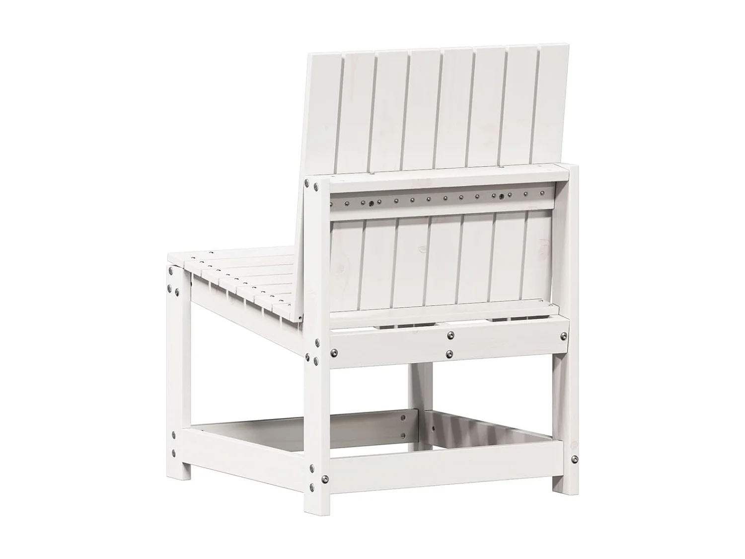 Chaise de jardin blanc 50,5x55x77 cm bois de pin massif