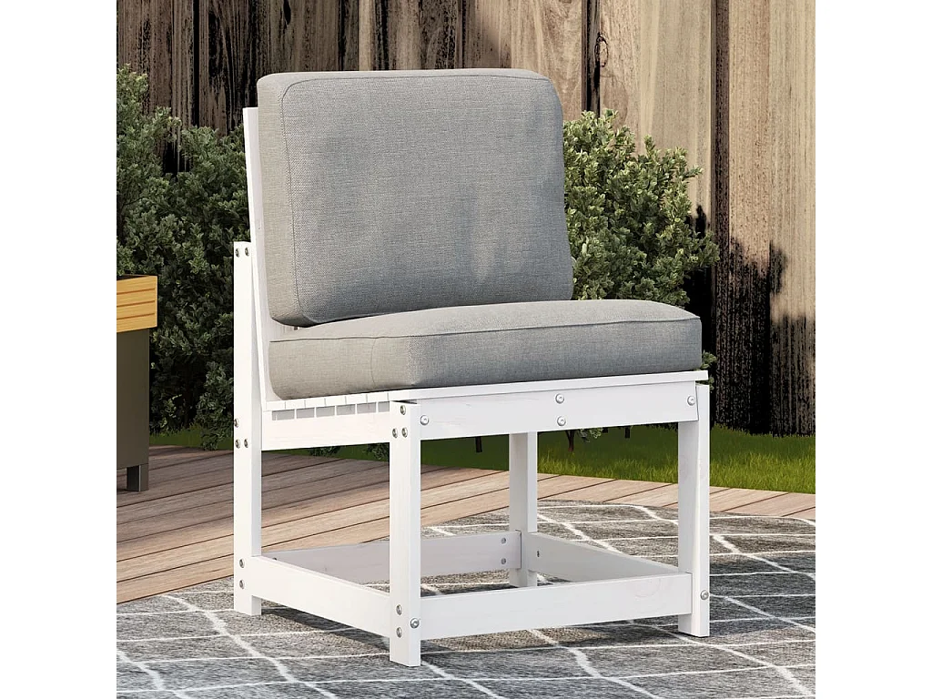 Tuinstoel 50,5x55x77 cm massief grenenhout wit