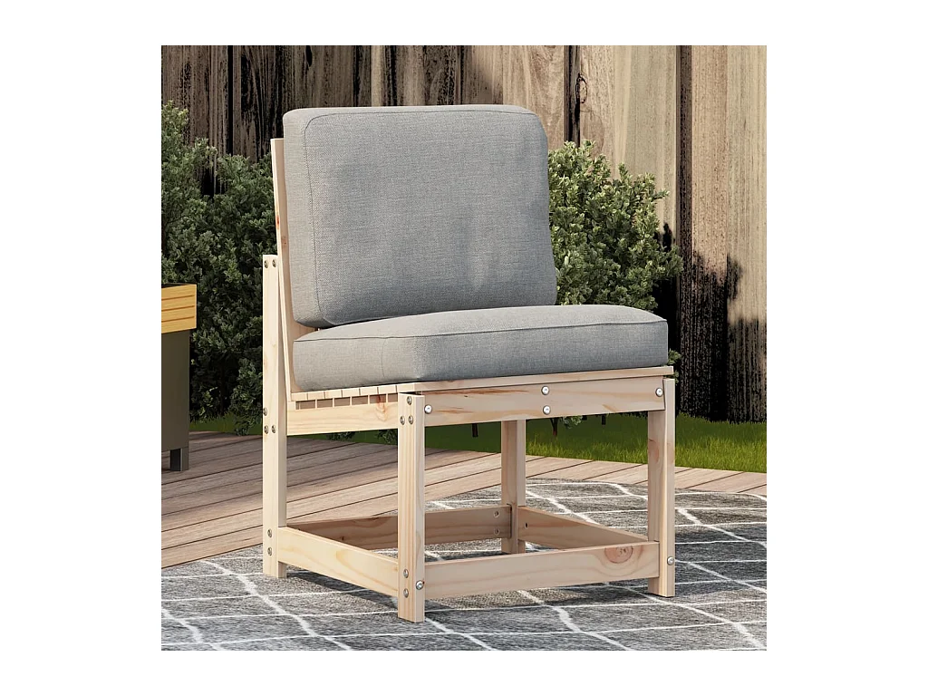 Sedia da Giardino 50,5x55x77 cm in Legno Massello di Pino