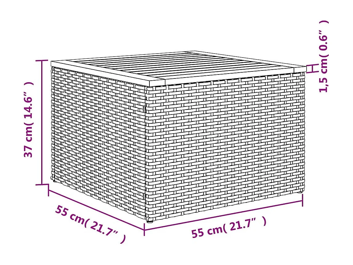 5-delige Loungeset met kussens poly rattan beige