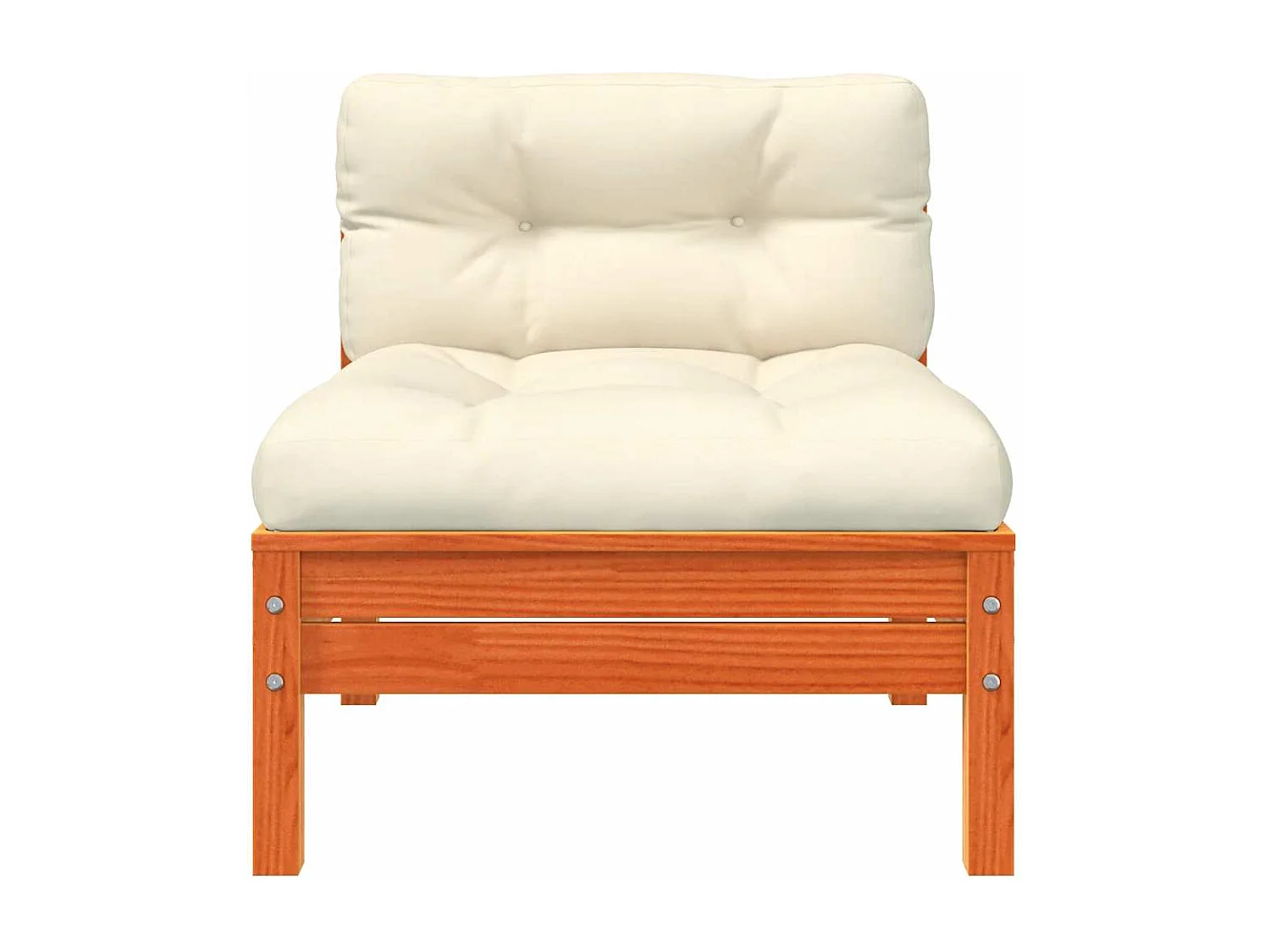 Gartensofa mit Kissen und Hocker 3-Sitzer