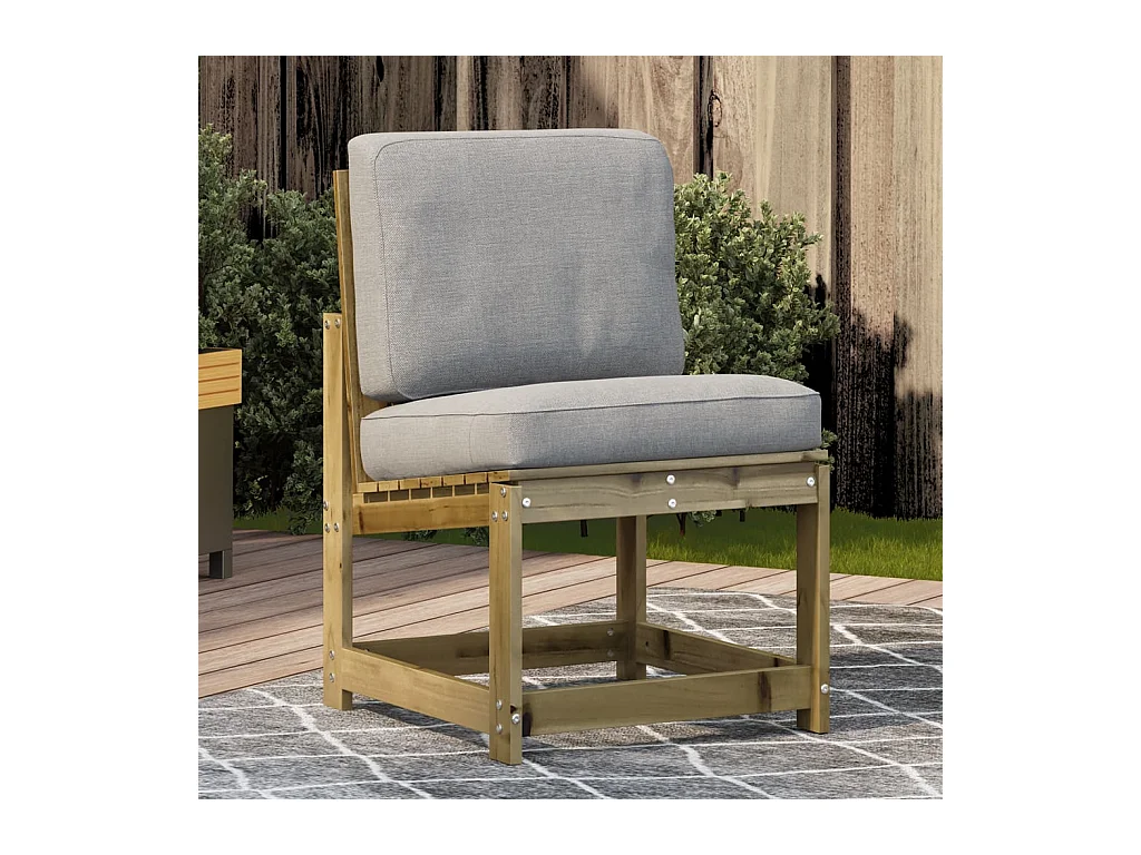 Sedia da Giardino 50,5x55x77 cm in Legno Impregnato di Pino