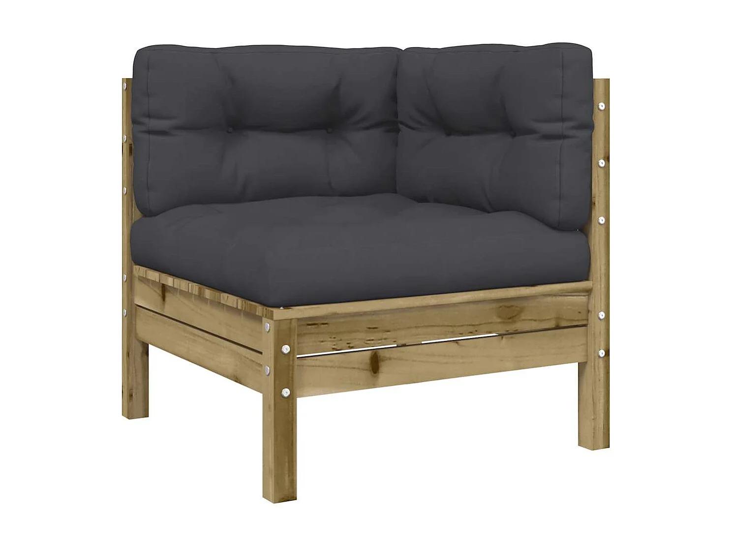 Canapé de jardin avec coussins et repose-pied 2 places