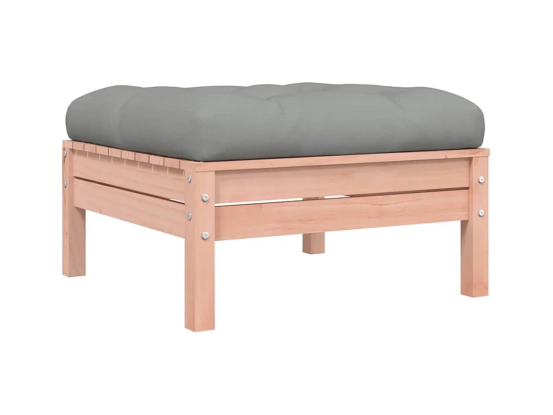 Repose-pieds de jardin avec coussins 2 pcs bois massif douglas