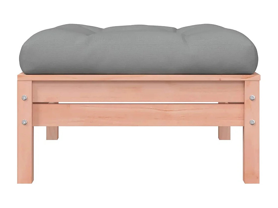 Repose-pieds de jardin avec coussins 2 pcs bois massif douglas