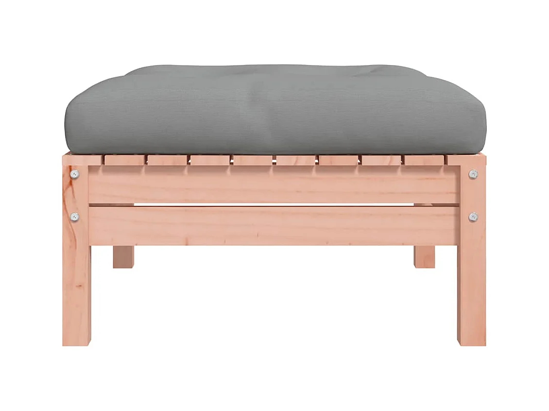 Repose-pieds de jardin avec coussins 2 pcs bois massif douglas