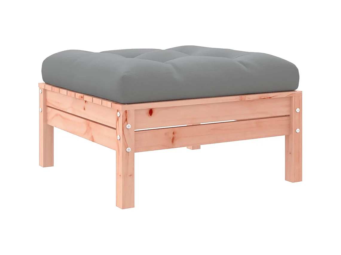 Repose-pieds de jardin avec coussins 2 pcs bois massif douglas