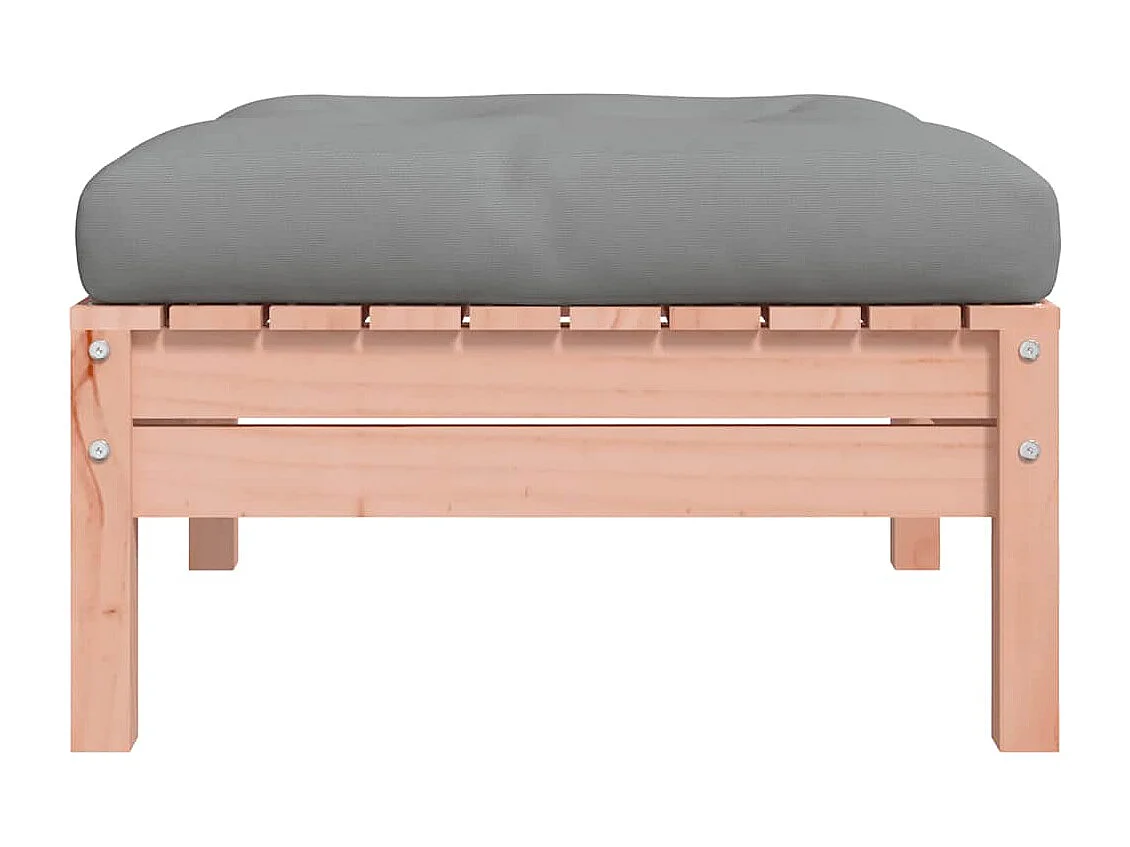 Apoios de pés jardim c/ almofadões 2pcs madeira douglas maciça