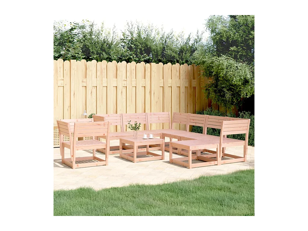 Set Salotto da Giardino 8 pz in Legno Massello di Douglas