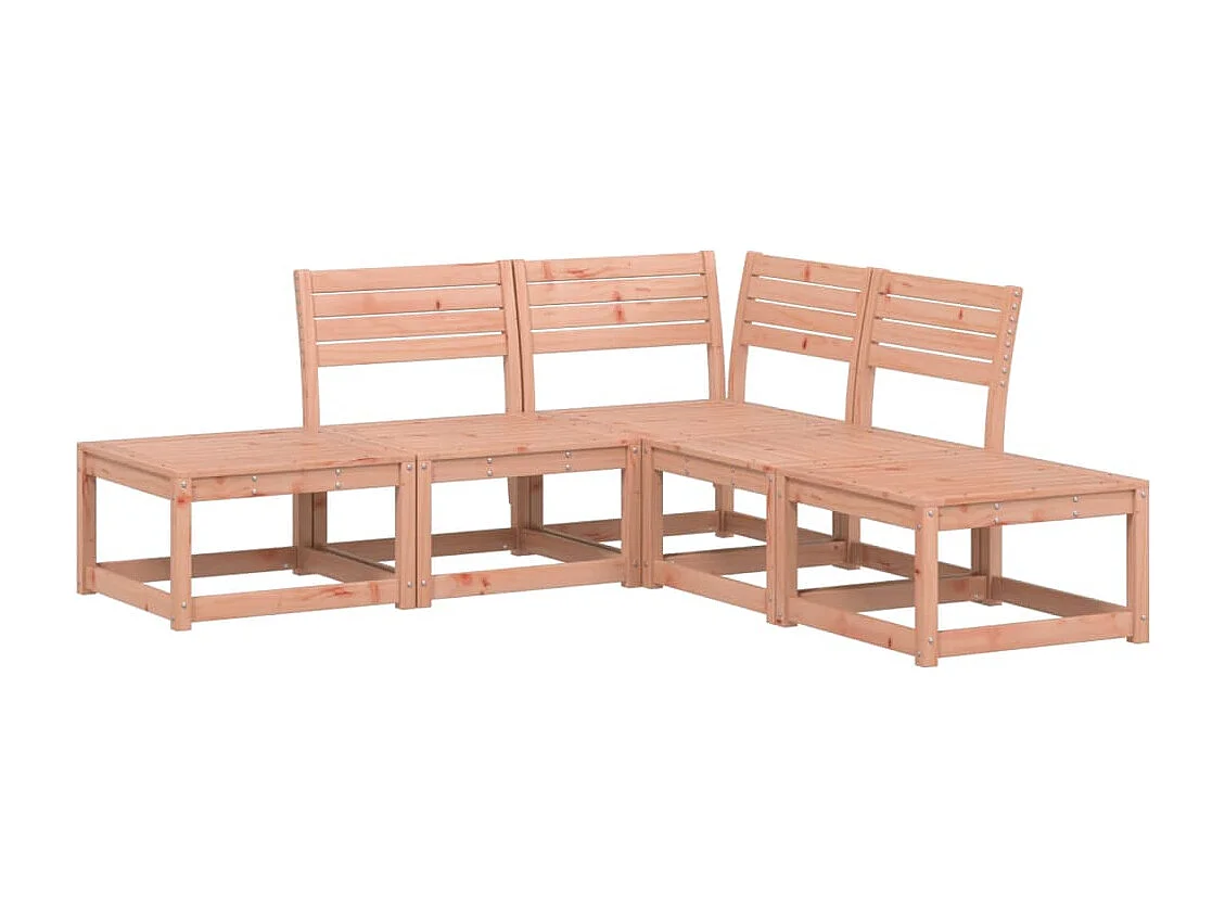 Set Divani da Giardino 5 pz in Legno Massello di Douglas