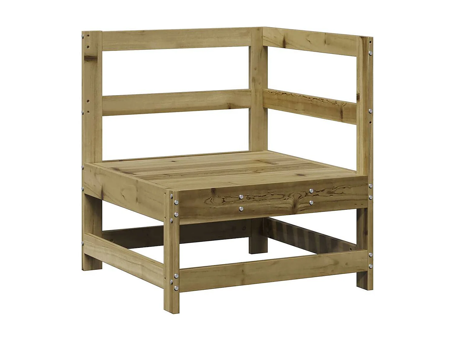 7 pcs conjunto lounge de jardim madeira de pinho impregnada