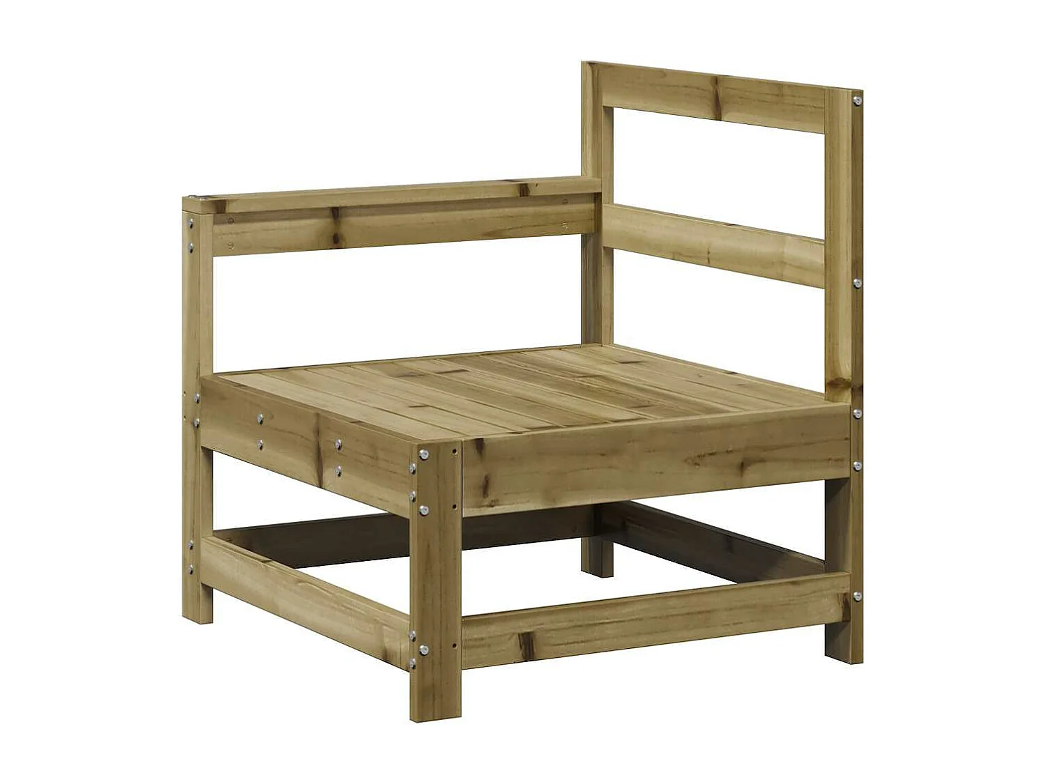 7 pcs conjunto lounge de jardim madeira de pinho impregnada