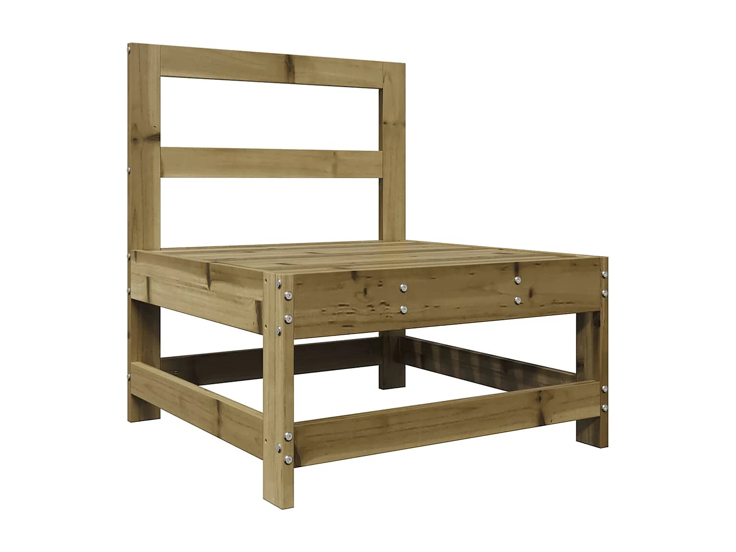 7 pcs conjunto lounge de jardim madeira de pinho impregnada