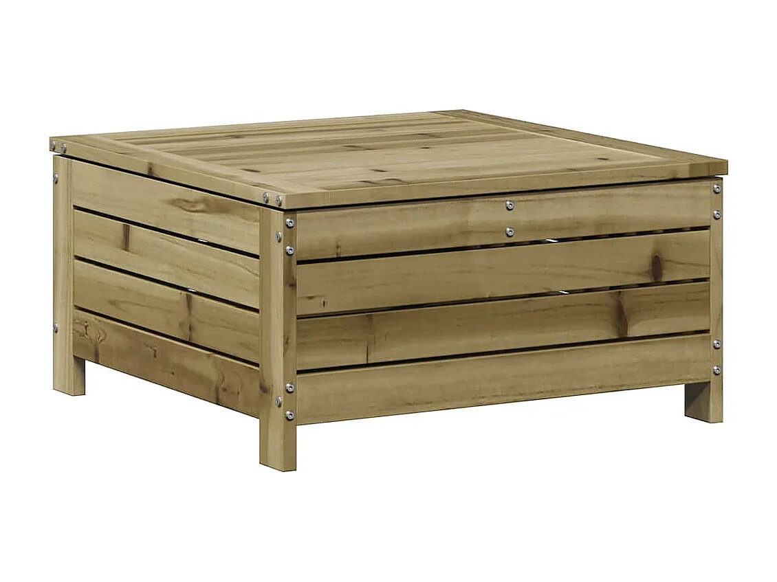 7 pcs conjunto lounge de jardim madeira de pinho impregnada