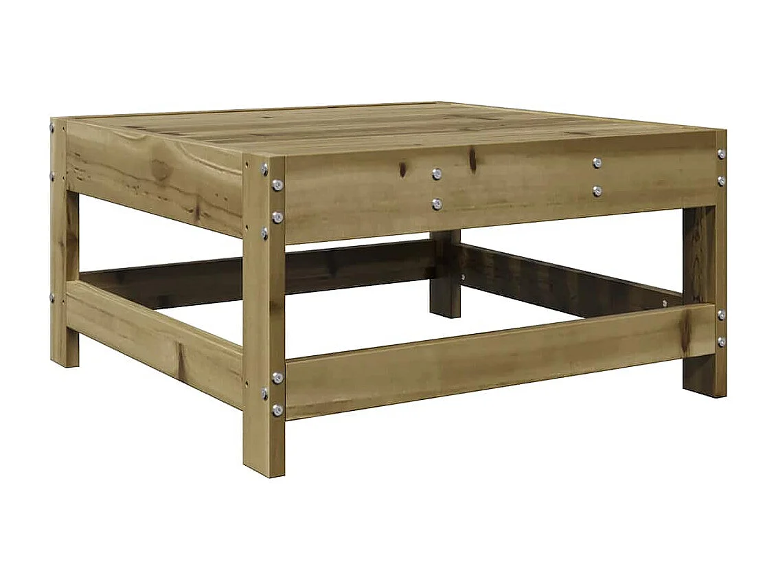 7 pcs conjunto lounge de jardim madeira de pinho impregnada