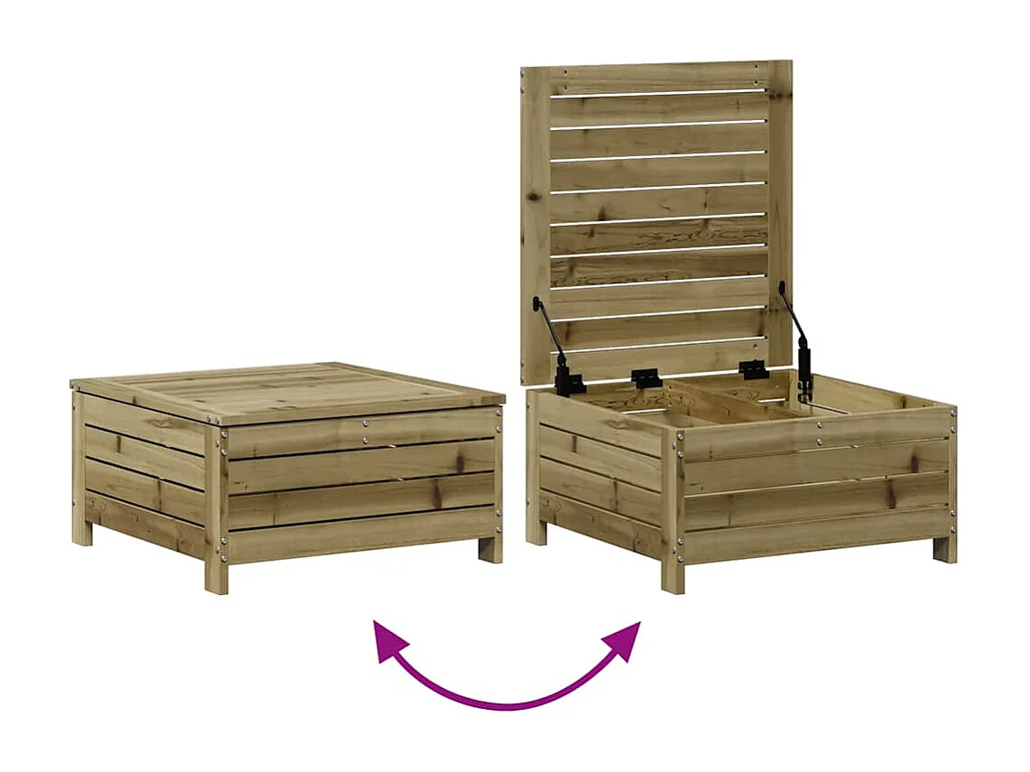 7 pcs conjunto lounge de jardim madeira de pinho impregnada