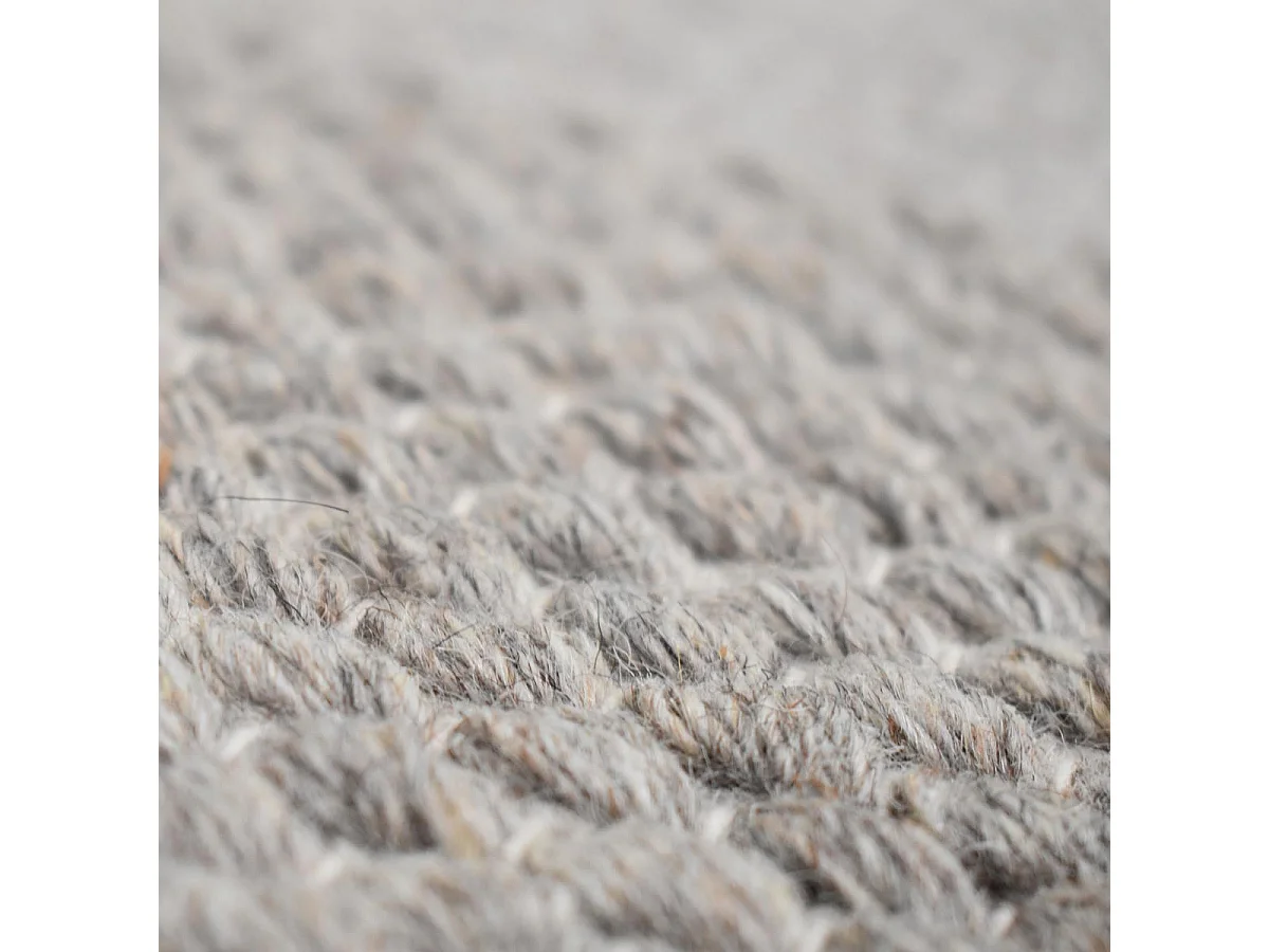 Tappeto Kilim 240x340 rettangolo realizzato a mano in lana beige e blu